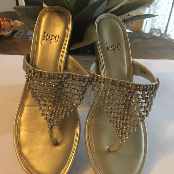 Shoes - Gold Wedge Sandals